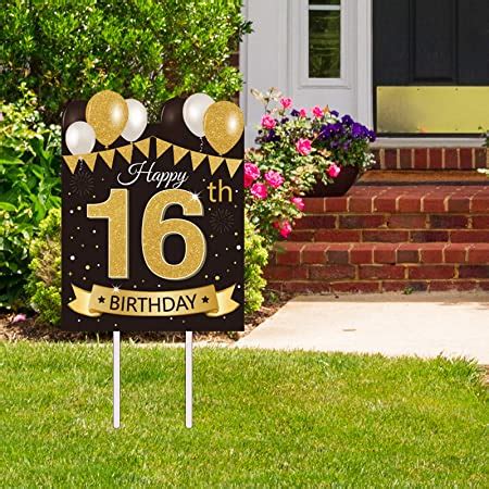 16th birthday lawn signs